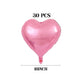 30 Pcs Pink Heart Balloons 18 Inch Foil Heart Shaped Balloons Helium Mylar Balloons Foil Balloon For Women Kids Valentines Day D