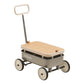 kidpop PULA-Wild 3-in-1 Kids Pull-Along Wagon Toddlers Push Walker for 2.5-8, Removable Wooden Cover and Adjustable Handlebar, 