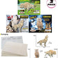 Puzzled Bundle Of Owl, Wolf And Buffalo Wooden 3D Puzzle Construction Kits, Fun Unique And Educational Diy Wild Animals Toys Assemble Model Unfinished Wood Craft - 3 Pack