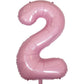 DIWULI Number Balloon - 40 Inch Pastel Pink Foil - Large Number 2 for 2nd Birthday Party Decorations - XX-Large