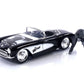 Universal Monsters 1:24 1957 Chevy Corvette Die-Cast Car & 2.75'' Wolfman Figure, Toys For Kids And Adults