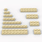 300 Piece Tan Building Plate Bulk Assortment Pack, Tan Small Base Plate Accessories For Building With 12 Size, Compatible With L