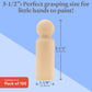 Large Wooden Peg Dolls Unfinished 3.5 inches, Dad Shape, Pack of 100 Birch Peg People, Charming Wood Figurines to Paint