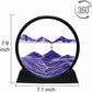 Moving Sand Art Picture, Round Glass 3D Deep Sea Sandscape In Motion Display, Flowing Sand Frame, Sensory Relaxing Desktop Home Office Work Desk Decor (7 Inch, Purple)