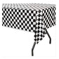 Creative Converting Plastic Banquet Table Cover, Black Check - 108x54in