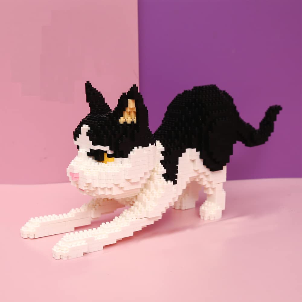 Uvini Micro Blocks Cat Building Set  mature-themed Building Set  Cat Model Toy for Women  Teens or mature-themed 1390 Pieces