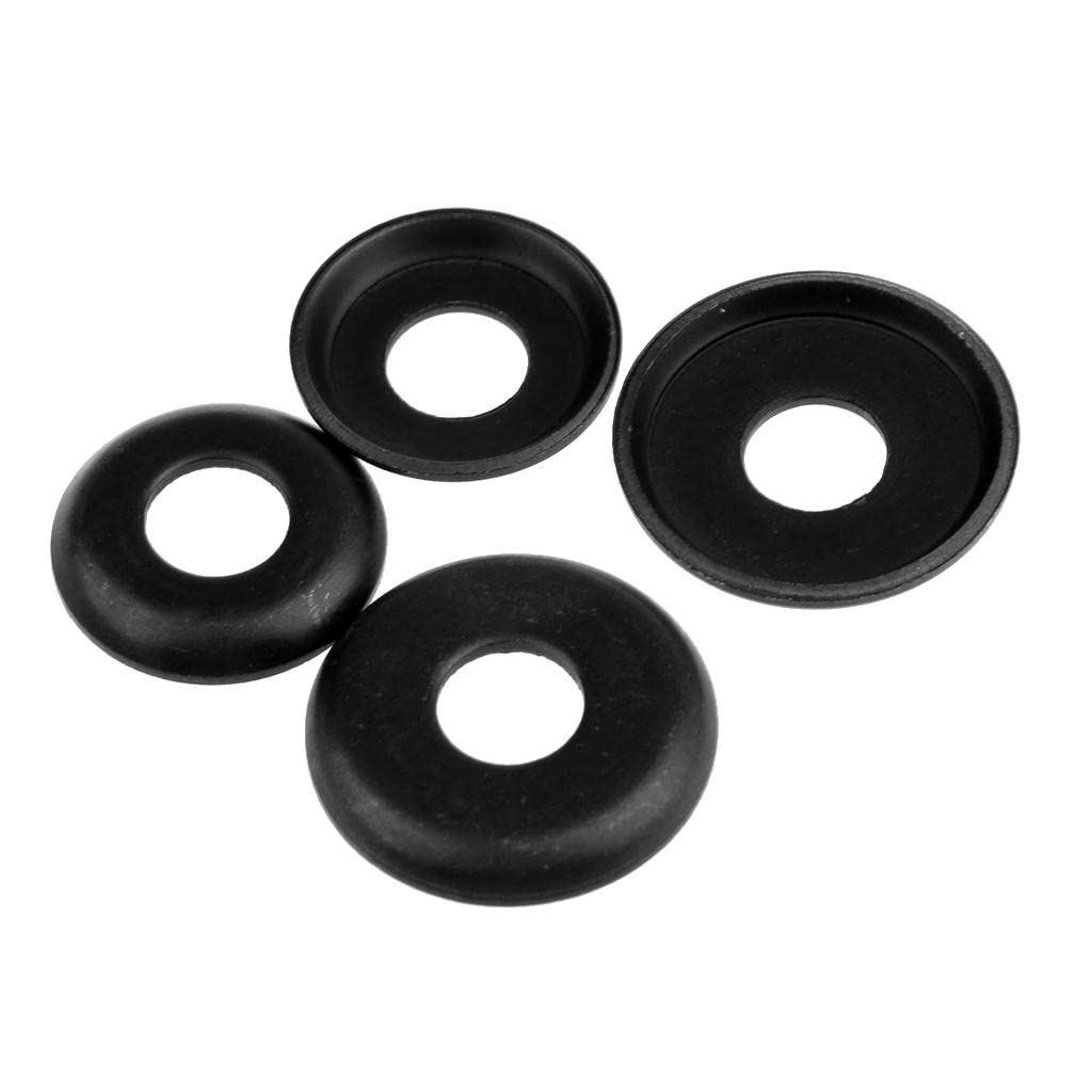 Meadawgs 4 Pieces Thickened Replacement Longboard/Skateboard Truck WASHERS  Black