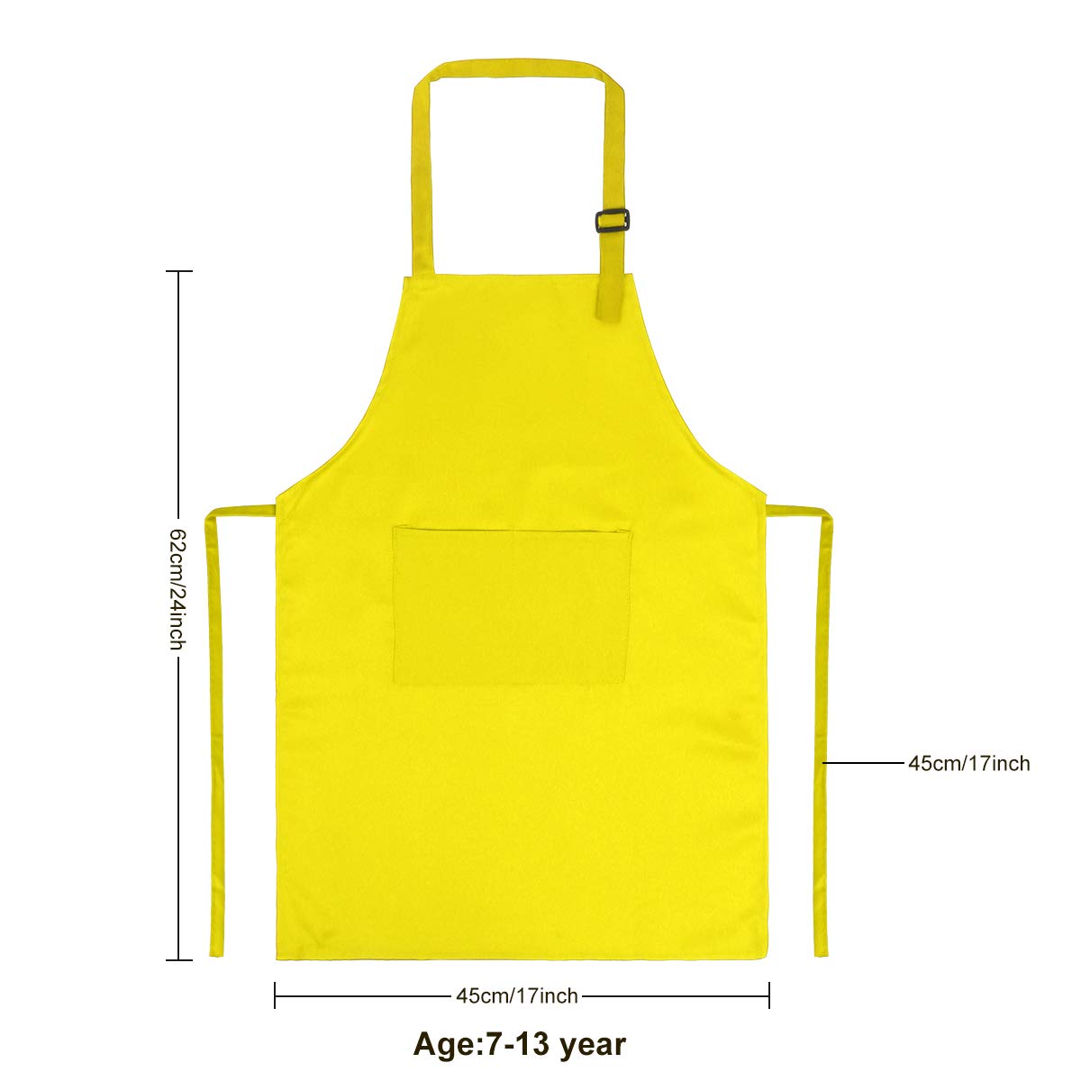 yarachel Kids Apron and Chef Hat Set - 8 Pieces Waterproof and Adjustable Child Aprons with Pockets Kitchen Bib Aprons for Boys