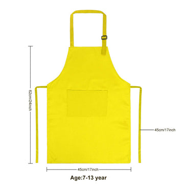 yarachel Kids Apron and Chef Hat Set - 8 Pieces Waterproof and Adjustable Child Aprons with Pockets Kitchen Bib Aprons for Boys