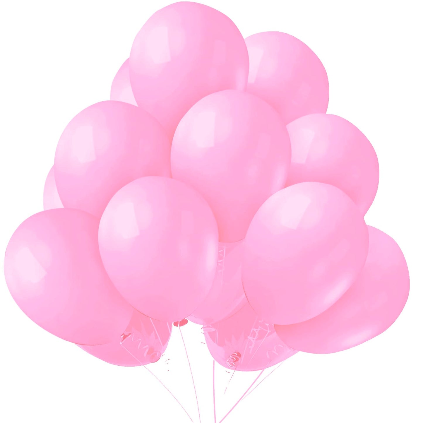 Kbzvnaf Pink Balloons Latex Party Balloons - 50 Pack 12 Inch Helium Matte Pink Balloons For Birthday Wedding Baby Shower Gender