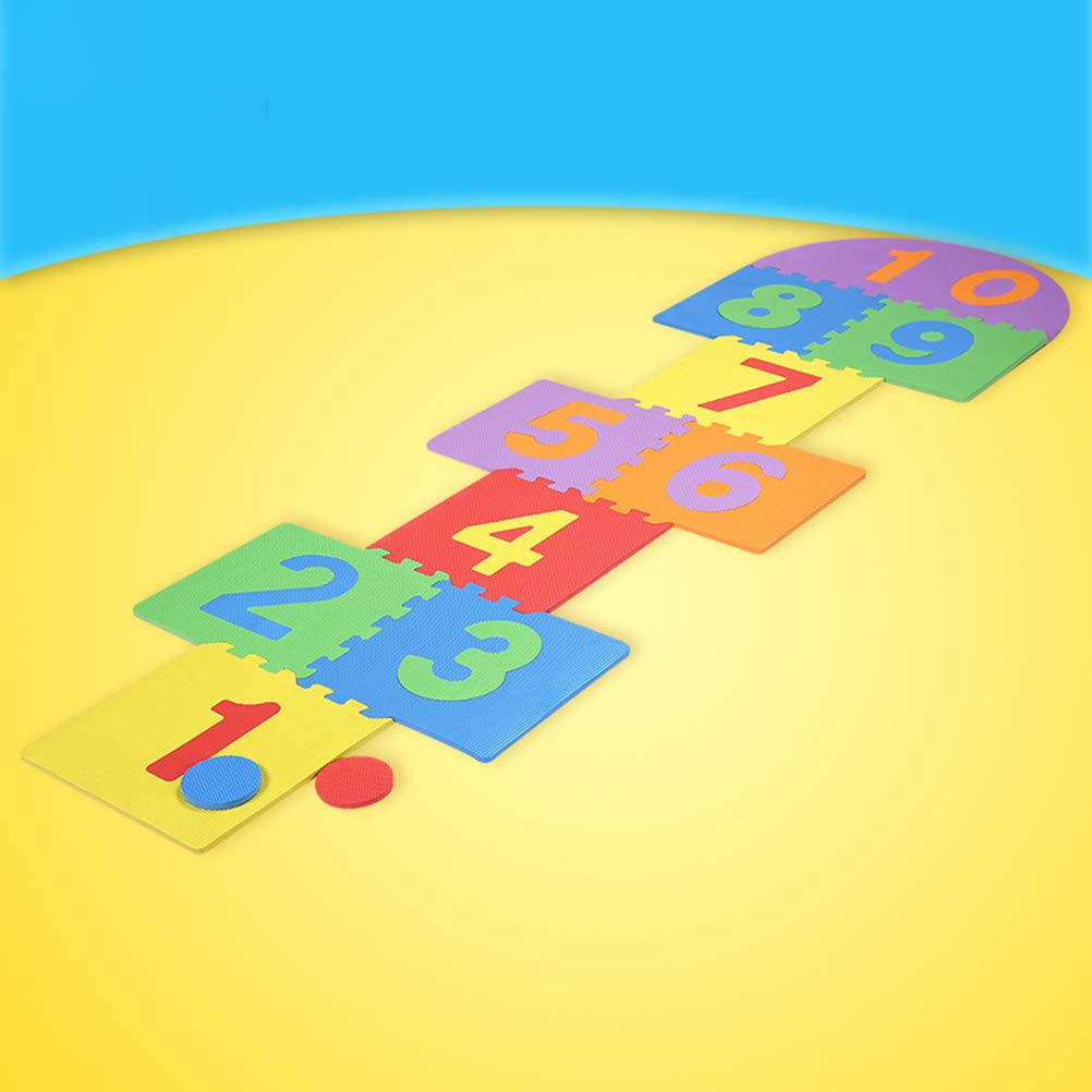 Children Giant Hopscotch Mat Game Kids Soft Eva Foam Interlocking Tiles Indoor Outdoor Garden Family Game Toys Hopscotch Game, Hopscotch Playmat Foam Interlocking Puzzle Floor