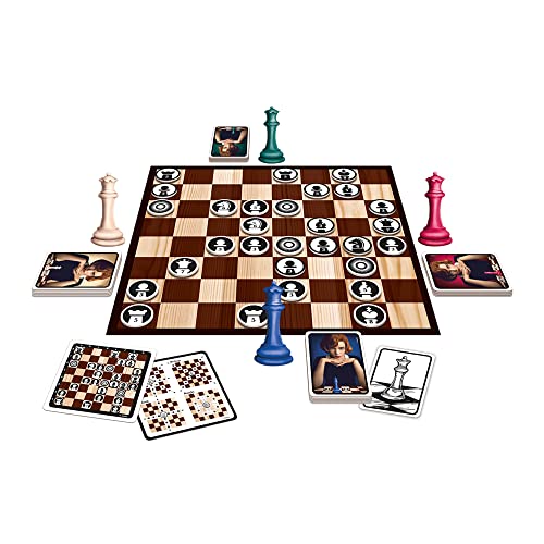 Mixlore The Queen's Gambit Board Game | Strategy Game for 2-4 Players | Ages 12+ | Cardboard | Multicolor | Model MIXQG01EN