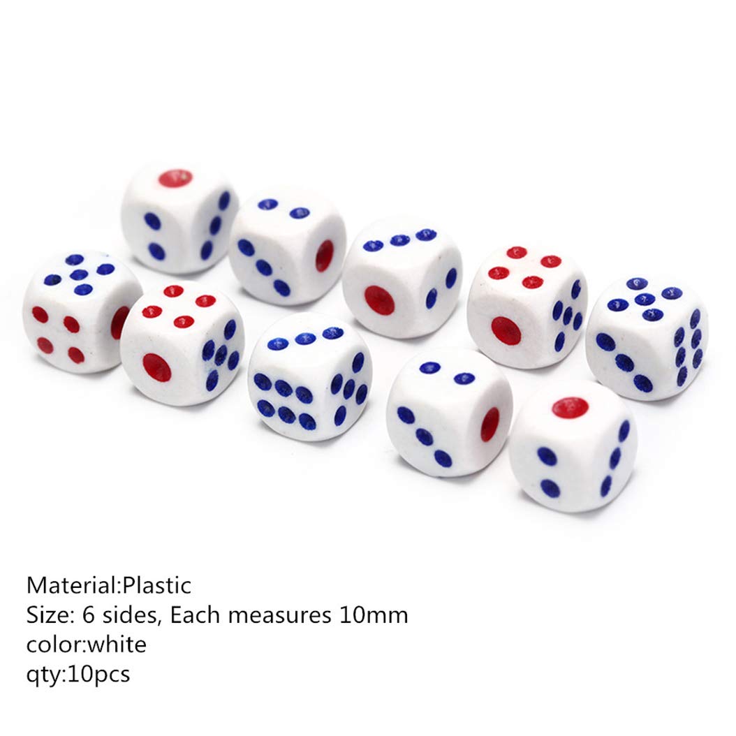 11.8'' Jumbo Inflatable Dice, 2pack Outdoor Fun Giant Inflatable Dice Set and 12mm 10pcs Dice for Indoor and Outdoor Broad Game,
