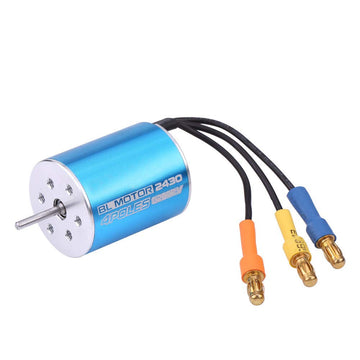 RC Brushless Motor, 8200KV 4 Poles Metal with Magnet 2430mm Sensorless Brushless Motor W/ ?2mm Shaft Stable 2440, 2445 Brushless