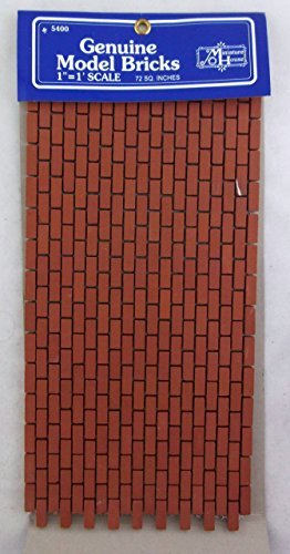 Town Square Miniatures Dolls House Miniature 1:12 Mesh Sheet of Genuine Kiln-Fired Real Model Bricks