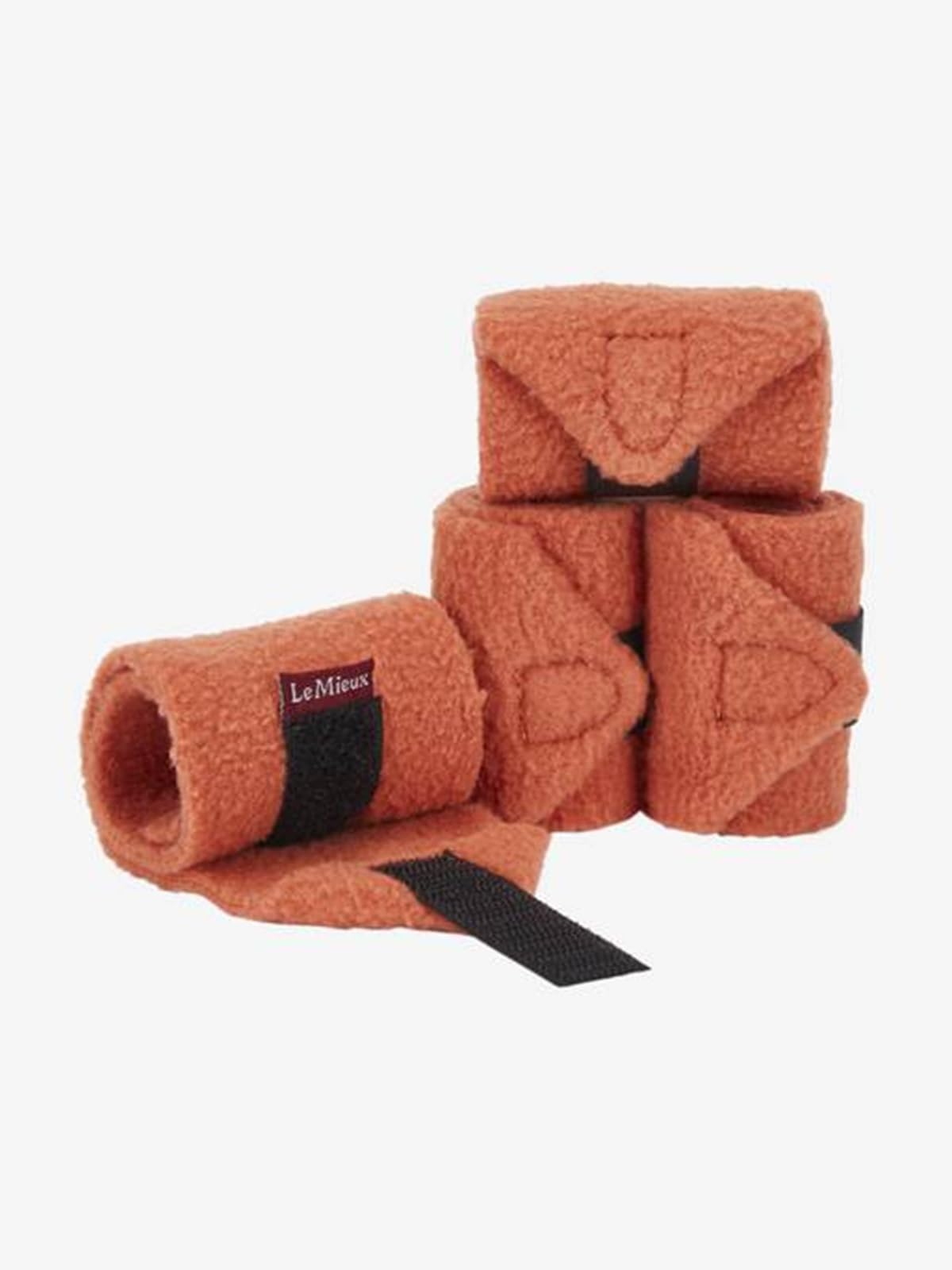 LeMieux Toy Pony Bandages for Toy Pony - Fleece - Simple Fastening - Suitable for Ages 3 Years + - Apricot
