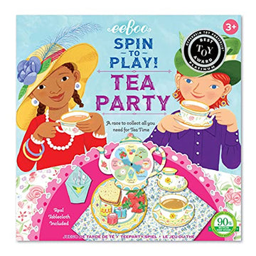 Eeboo: Tea Party Spinner Game, Develops Patience And Social Skills For Children, 2 To 4 Players, 15 To 30 Minute Play Time, For Ages 3 And Up