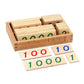 advanced Montessori Small Wooden Number Cards with Box (1-9000)