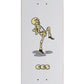 CCS Vine Skeleton Skateboard Deck  White  7.25 x 29.25 (Mini)