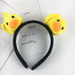 Plush Doll Cute Yellow Duck Hairband mature-themed Child Animal Cartoon Headband Makeup Wash Face Headwear Decoration Props