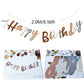 Bear Theme Happy Birthday Banner with Cute Bear Banner, Bday Party Pennant Decor, Wild One Woodland Bear First Birthday Party Su