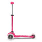 Micro Mini Deluxe LED Scooter, Pink, 2-5 Years, 48-68 cm Height, ABEC9 Bearings, Non-Slip Platform, Model MMD075