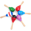 Anekoul 6 Pcs Mini Wooden Maracas, Colorful Wooden Maracas Wood Festival Maracas Wooden Shaker Sand Hammer Toy For Kids, Great P