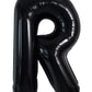 Toniful 40 Inch Large Black R Letter Balloons Jumbo Helium Balloons,Foil Mylar Big Alphabet Balloons For Birthday Party Annivers