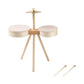 Merishopp Small Drum Set Music Practice Wooden Sensory Toys Educational Percussion Toy Without Pedal Drum