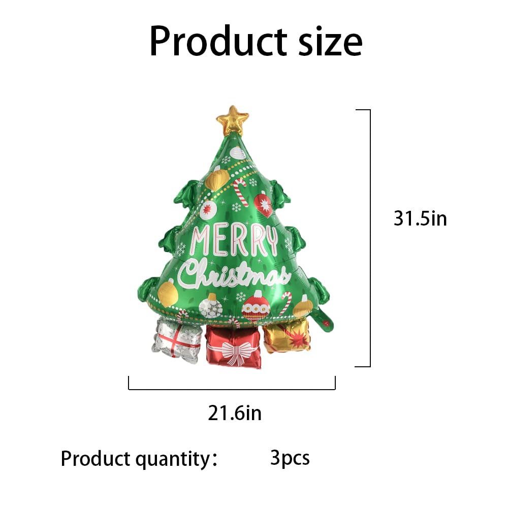 Hadckja Christmas Tree Balloons Christmas Balloons Christmas Tree Foil Balloons For Christmas-Themed Party Birthday Party Suppli