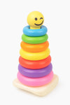 Toy Fun Stackable Blocks Smiley 7 Rings Multi Colour Toddler Activity Non Toxic Safe For Kids