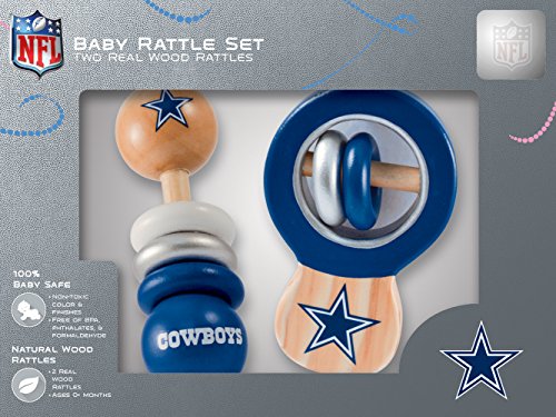 Nfl Dallas Cowboys Baby Rattle Set - 2 Pack