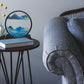 12Inch, Black And White 3D Dynamic Sand Art Liquid Motion, Moving Sand Art Picture Round Glass 3D Deep Sea Sandscape In Motion D