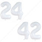 Goer Number 24 Balloons For 24Th Birthday Party Decorations,42 Inch Jumbo Foil Helium 42 Balloons For 42Nd Birthday Party Decoration (White)