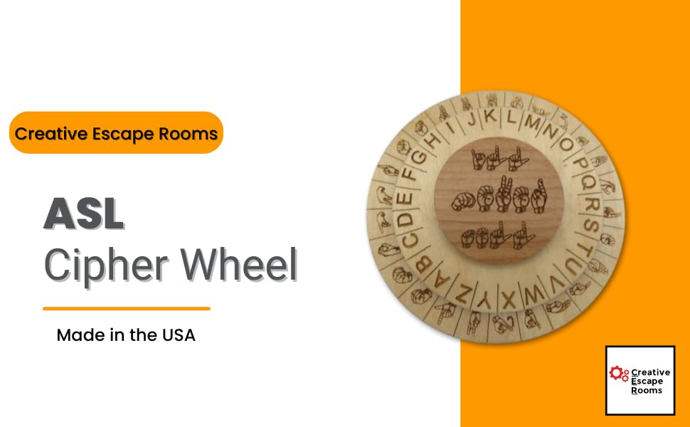 Sign Language Cipher Wheel - Asl Decoder Disk Escape Room Prop – Toytooth