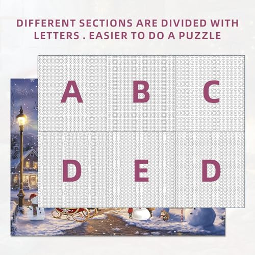 Nattork Jigsaw Puzzle 1000 Pieces for mature-themeds  Christmas Snowy Night Challenging mature-themed Puzzles for Christmas Decor & Gift