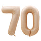 Goer Number 70 Balloons For 70Th Birthday Party Decorations,42 Inch Jumbo Foil Helium Balloons For 70Th Anniversary (Caramel)