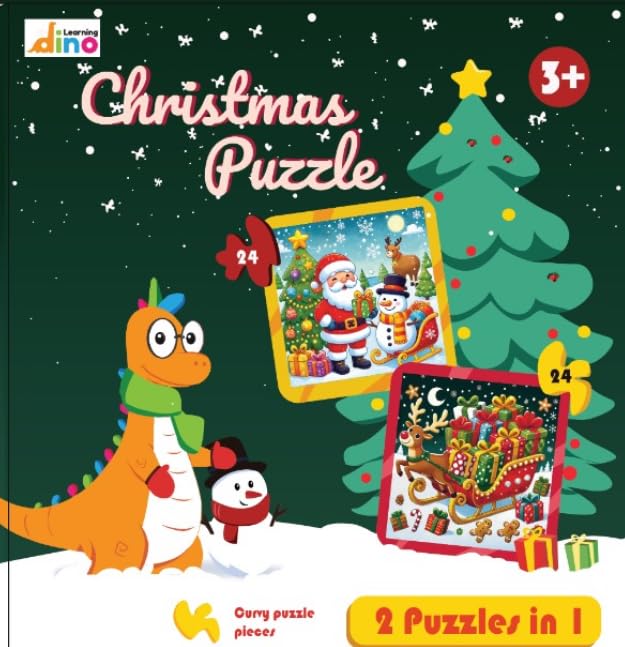 Christmas Jigsaw Puzzle I 2 In 1 Puzzle I Santa & Snowman And Reindeer Puzzle | Christmas Gift For Kids | Jigsaw Puzzle For Kids