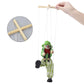 Bxt Hand Puppet Clown Wood Marionette Toys Pull Strings Puppet Doll Movable Hands And Feet,Xmas Parent-Child Interactive Fun Toys Gift