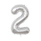 Party Decorz 2 Number Silver Foil Balloon/Two Number Silver Big Size Foil Balloon (32 Inch,1pcs) For Birthday,Anniversary, Surpr