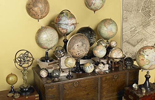 Authentic Models, The Earth And The Heavens, Celestial Terrestrial Globe Ornaments, Set Of 2