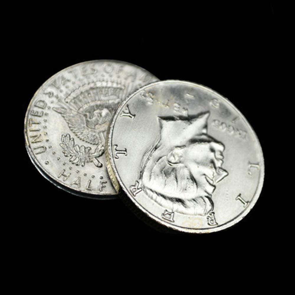 Wsnming Magic Flipper Coin Half Dollar Coin Magic Tricks Professional Magician Props Close Up Magic Stage Illusions