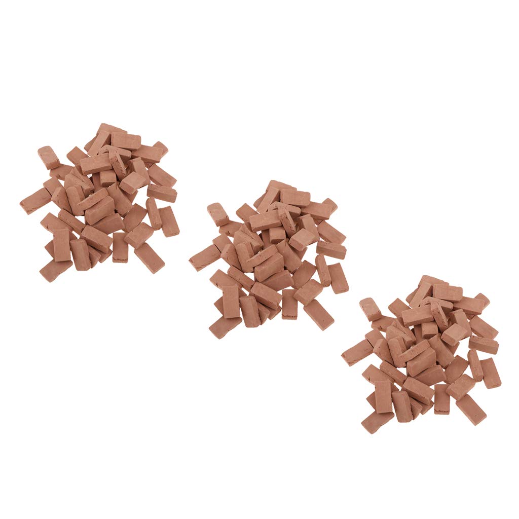 Merishopp Realistic 1/16 Scale Red Brick Model Toys For Sand Table Building 1.7X0.9Cm| Educational Toy For Kids | Fun & Learning