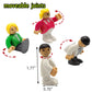 DSHMIXIA Toy People Figures for Kids Action Figures Playsets for Trains Cars Various Professions for Play House Wooden Train Tra