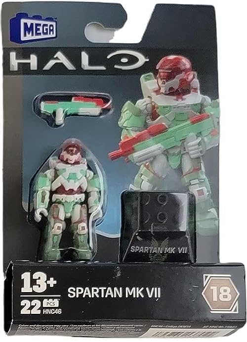 Mega Construx Halo Heroes Series 18 Complete Set Of 5 Buildable Action Figures From Dkw59-963H Release