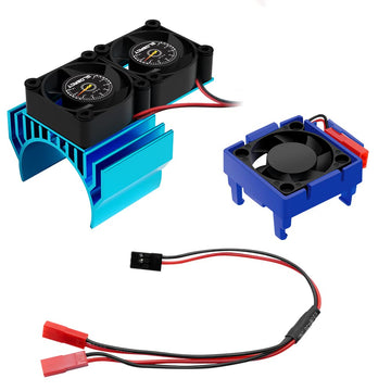 GLOBACT VXL-3s ESC Cooling Fan and Motor Cooling Fan Dual Fan Set for 1/10 Slash 4x4 Stampede 4x4 Rustler 4x4 Replace 3340 Velin