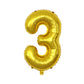Party Decorz 3 Number Golden Foil Balloon/Three Number Golden Big Size Foil Balloon (32 Inch,1pcs) For Birthday,Anniversary, Sur
