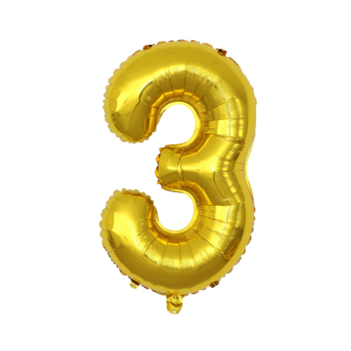 Party Decorz 3 Number Golden Foil Balloon/Three Number Golden Big Size Foil Balloon (32 Inch,1pcs) For Birthday,Anniversary, Sur