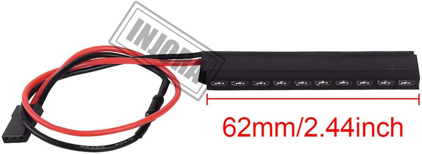 INJORA RC LED Lights 2pcs RC Exalted Brake Light Stop Lamp for 1/10 RC Crawler Axial SCX10 90046 Wraith RR10 TRX-4 D90 Tamiya (6
