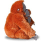 WILD REPUBLIC Mom & Baby Orangutan Plush Toy, 12" Stuffed Animal, Polyester, Zoo Animals